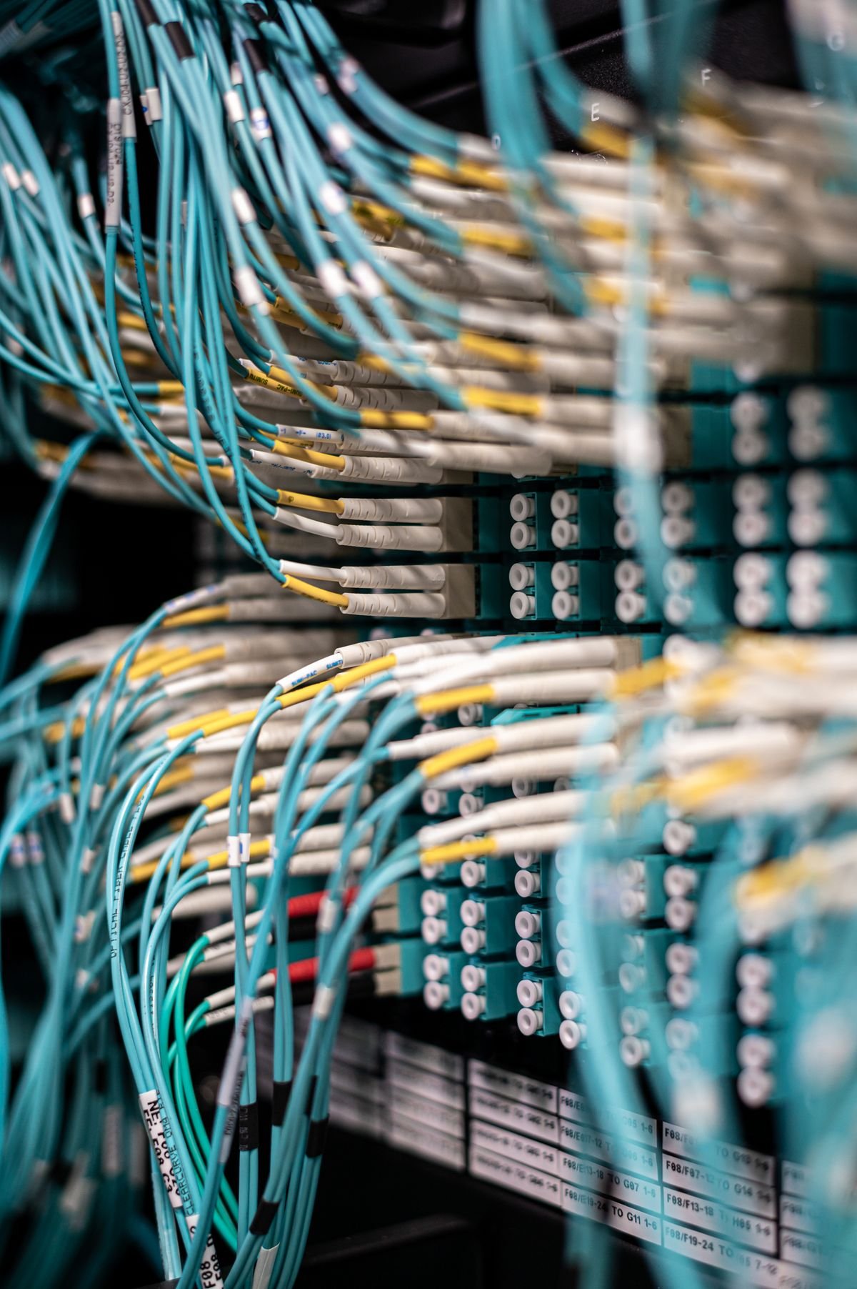 Fiber optic cabling detail